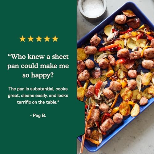 Great Jones Holy Sheet Pan & Big Chill Rack Set (Blueberry) | Nonstick, Aluminized Steel | 18.5"x13.5" Heavy-Duty Sheet Pan & Cooling Rack | For Baking, Roasting, Broiling | Oven & Dishwasher Safe - Image 4