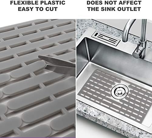 NICE DAY Sink Mat, Sink Protectors for Kitchen Sink By Better Housewares Wok Stand Strong Adsorption And Skid Resistance PVC Free Silicone Sink Mat 16" x 13", Large - Image 3