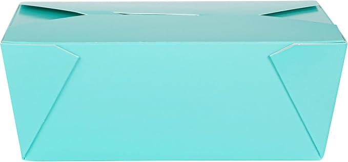 Restaurantware Paper Food Box 50 Count 45 Oz Leakproof Paper Lunch Box Greaseproof Food Container Tab-Lock Design 6.73 x 5.5 x 2.6 Inches Turquoise - Image 15