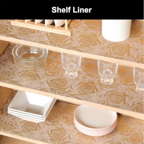 Cooyes Shelf Liner – Premium Non-Adhesive Cabinet & Drawer Liner for Kitchen – Waterproof Shelf Paper with Modern Pattern – Durable EVA Cabinet Mat – Easy to Cut （24" W x 120" L） - Image 2