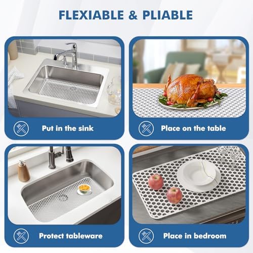 Bestjing Silicone Sink Protectors for Kitchen Sink-26"x 14", Universal - Image 6