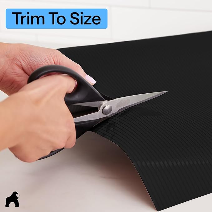 GORILLA GRIP Shelf Liner, Non-Adhesive Cabinet Liners, 20" x30' Jet Black - Image 8