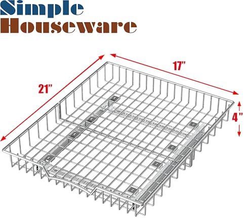 Simple Houseware Under Cabinet Pull Out Sliding Shelf Drawer, 21Dx17W - Image 2
