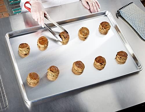 CURTA 12 Pack Aluminum Sheet Pan, NSF Listed Full Size 26 x 18 inch Commercial Bakery Cake Bun Pan, Baking Tray … - Image 2