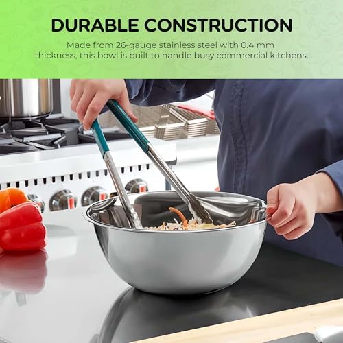 OCS Parts 5 Quart Stainless Steel Mixing Bowl | 11.25-Inch - Image 3
