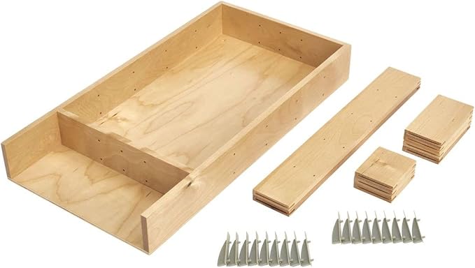 Rev-A-Shelf Customizable Drop-In Kitchen Drawer Organizer Kit for Large Utensils, Knick Knacks, & Cutlery Organization w/Adjusdable Clips, LD-4CT15-1 by Rev-A-Shelf