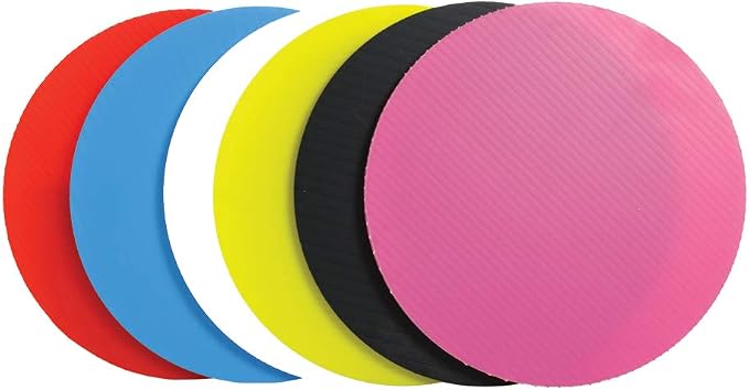 10 Pack Round Cake Boards 6 inch, 8 inch or 10 inch Multiple Colors, Reusable Corrugated Plastic (Red, 6) by SOURCEONEDISPLAYS