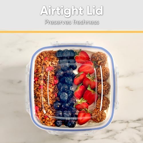 Superio Plastic Food Storage Container Set, BPA Free, Sealed Containers with Airtight Lids for Pnatry, Cupboard, and Fridge- Microwave and Dishwasher Safe (10) (5-Pack) - Image 4