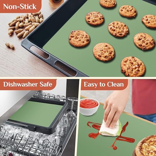 GTJ Silicone Baking Mat Roll, Reusable Baking Sheet Liners, 12 in x 10 ft | Free Cut to Size, Food-Grade, Non-Stick, Non-Slip, For Dough, Pastry, Air Fryer, Freeze Dryer, Oven Pan, Kitchen Counter - Image 4