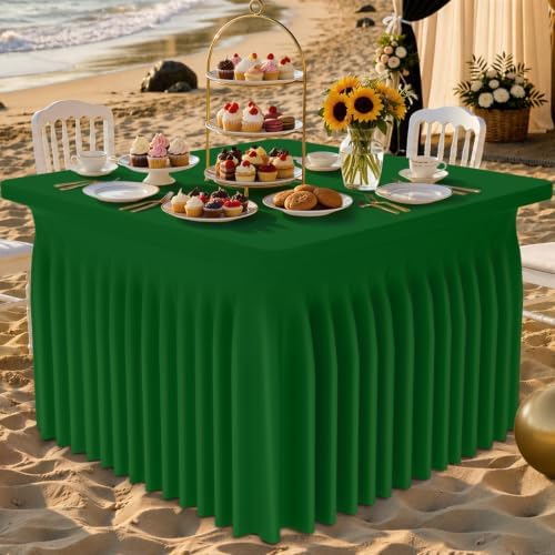 Smiry Spandex Elastic Fitted Table Cloth Skirt for 3FT Square Table - Image 2