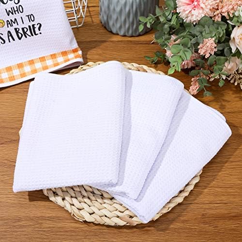 Breling Sublimation Kitchen Towel Blanks 16 x 24Inch, Microfiber Waffle Weave Sublimation Tea Towels Fast Drying Absorbent for Home Kitchen Gifts(24 Pieces) - Image 4