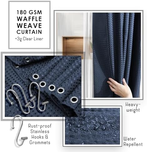 Clara Clark Bathroom Set, Bathroom Sets with Shower Curtain and Rugs - Image 4