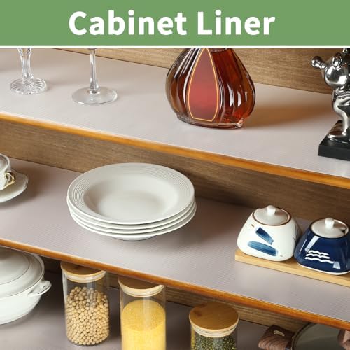 Shelf Liners 32 inch x 20 ft Shelf Liners for Kitchen cabinets nonstick Shelf Lining Drawer Mats EVA Protector for Cupboard (Clear Ribbed,32 inch x 20 ft) - Image 4