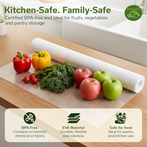 EVALAND Shelf Liner Cabinet Liner Non-Adhesive Drawer Liner 12 in x 20 FT - Image 6