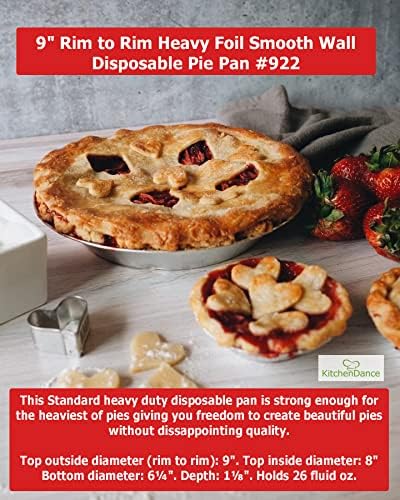 KitchenDance Disposable Aluminum Foil Pans - 9 Inches Round Oven Safe Aluminum Foil Baking Pan, Heavy Duty Aluminum Foil Pans Perfect for Baking, Cooking, and Preparing Food, #922, Pack of 10 - Image 2