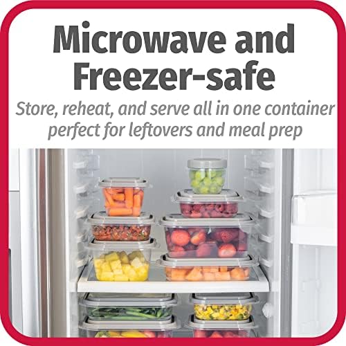 GoodCook EveryWare 60pc Container Set, BPA Free - 60-Piece Food Container Set, Microwave and Freezer Safe, Embossed Measurements, Secure Lids - Image 3
