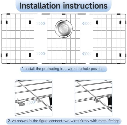 Stainless Steel Sink Protectors for Kitchen Sink, 28-3/8’’ x 14-3/16’’ - Image 5