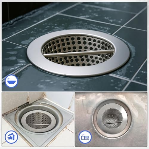 1 Pcs Commercial Floor Drain Strainer Perforated Cylindrical Mesh 316 Stainless Steel Drain Basket with Carry Handle –heavy-duty, for Restaurants, Kitchens, Factory (4" Diameter X 6" Tall) - Image 5