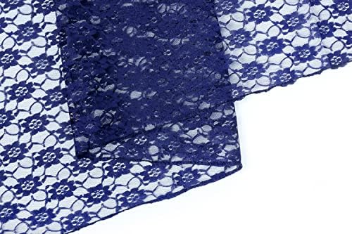 MDS Pack of 15 Wedding 12 x 108 inches Lace Table Runner for Wedding, Decorations for Birthday Parties, Banquets, Graduations, Engagements, and Runners fit Rectangle Round Table - Navy Blue - Image 5