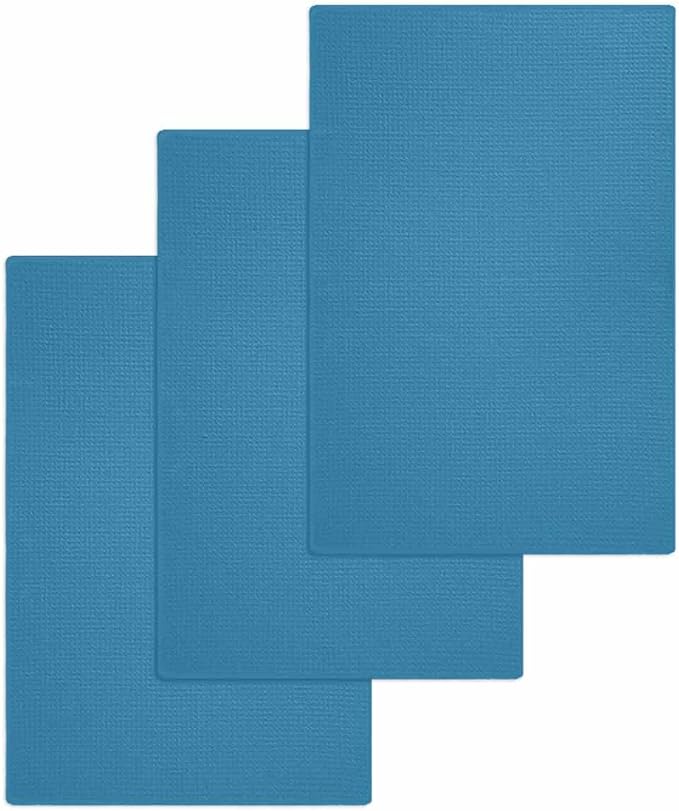 Teal Blue Dish Towels Set,Waffle Weave Kitchen Towels Microfiber Towels Cleaning,Modern Abstract Minimalist Coastal Ocean Wave Color Soft Absorbent Dish Drying Towels Hand Towels 3 Pack 15.7x23.6 Inch by Unknown