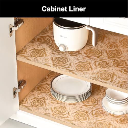 Cooyes Shelf Liner – Premium Non-Adhesive Cabinet & Drawer Liner for Kitchen – Waterproof Shelf Paper with Modern Pattern – Durable EVA Cabinet Mat – Easy to Cut （24" W x 120" L） - Image 3