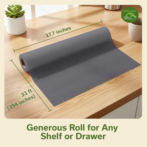 EVALAND Shelf Liner Cabinet Liner Non-Adhesive Drawer Liner 17.7 in x 33 FT - Image 2