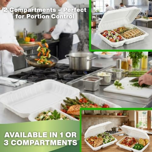 Front Lock MFPP Hinged Food Containers, Disposable Takeout Boxes - Image 2
