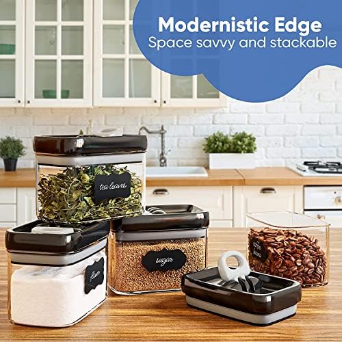 Chef's Path Airtight Food Storage Containers (12 Pack) for Kitchen & Pantry Organization - BPA Free Clear Plastic Containers with Lock Lids for Dry Snacks - Snack Containers with Labels & Marker - Image 6