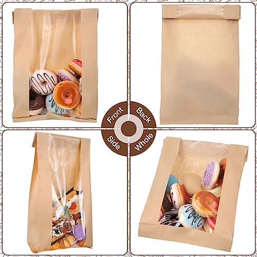 Thenshop 200 Pcs Long Baguette Bag French Bread Bags, 6.5 x 2 x 18 Inch | Paper Bread Bags with Window, Brown Kraft Bread Bags, for Homemade Bread Biscuits Loaf Storage Sacks Packaging - Image 4