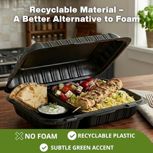 Front Lock MFPP Hinged Food Containers, Disposable Takeout Boxes - Image 6
