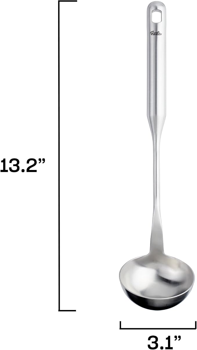 Fissler Essential Soup Ladle, 18/10 Stainless Steel Kitchen Utensil for Soups & Sauces, Ergonomic Handle, Dishwasher Safe - Image 4