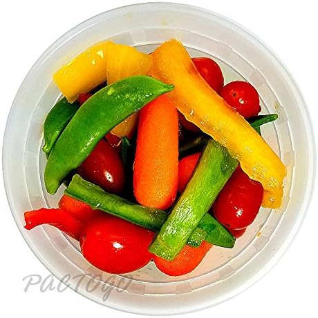 PCM 32 oz. Heavy Duty Round Deli Food Soup Plastic Container w/Lid 100% BPA Free (Pack of 48 Sets) - Image 9