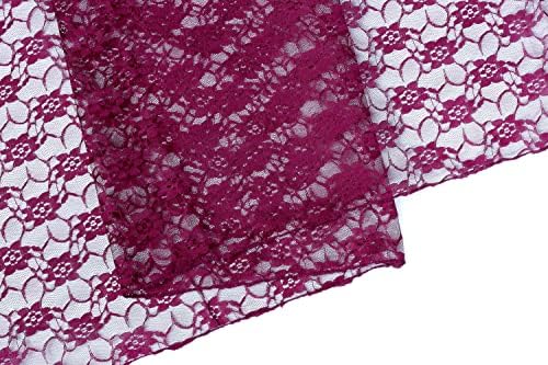 MDS Pack of 15 Wedding 12 x 108 inches Lace Table Runner for Wedding, Decorations for Birthday Parties, Banquets, Graduations, Engagements, and Runners fit Rectangle, Round Table- Eggplant - Image 5
