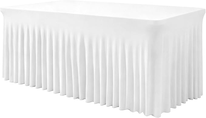 BDDC One-Piece Spandex Table Cloth Skirt for 4FT Rectangle Tables by BDDC