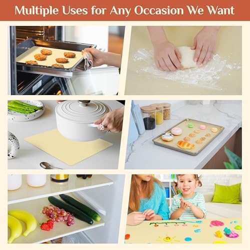 GTJ Silicone Baking Mat Roll, Reusable Baking Sheet Liners, 16 in x 6 ft | Free Cut to Size, Food-Grade, Non-Stick, Non-Slip, For Dough, Pastry, Air Fryer, Freeze Dryer, Oven Pan, Kitchen Counter - Image 6