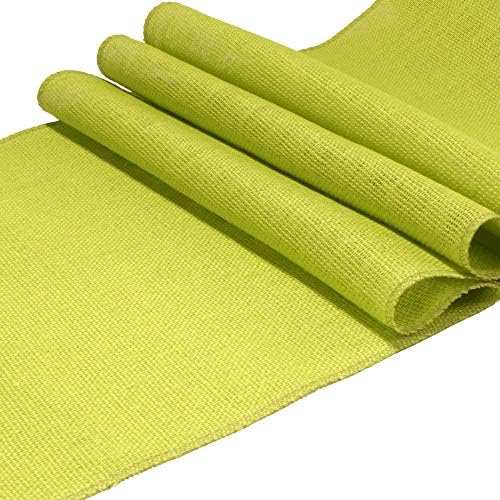 BambooMN Green 15" x 88" Vintage Burlap Table Runner for Rustic Wedding Bridal Shower Bachelorette Graduation Party Table Decor Decorations, 2 Pieces - Image 2