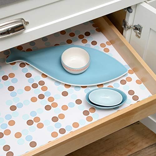 Con-Tact Brand Creative Covering, Self-Adhesive Shelf Liner, Multi-Purpose Vinyl Drawer Liner, Easy to Use and Apply, 18'' X 9', Polka Blue - Image 4
