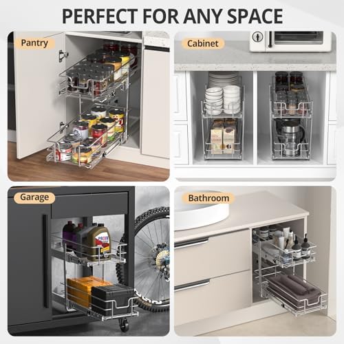 Pull Out Cabinet Organizer,9¼'' Slide Out Kitchen Organizers and Storage - Image 6