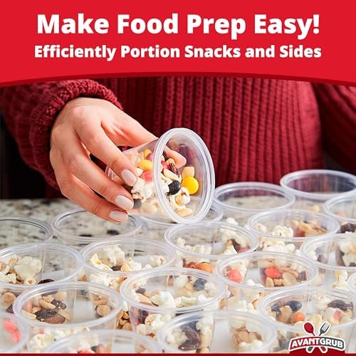 Leakproof, BPA Free 5.5 oz Souffle Cups 200 PK. Stackable Portion Containers for Sampling, Salad Dressing, Sauces, Jello Shots. Plastic Food Prep Supplies for Restaurant, Cafe, Catering, Deli, Party - Image 6