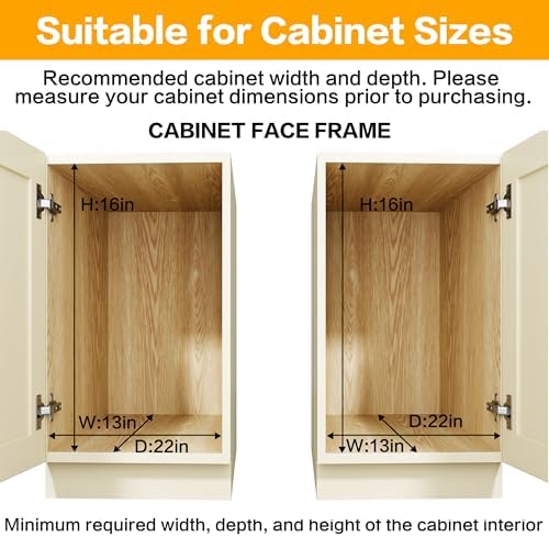 2-Tier Kitchen Cabinet,Pull Out Cabinet Organizer,Shelf and Drawer Organizer Slide Out Pantry Storaqe Basket in Multiple Sizes (12" W x21 D) - Image 3