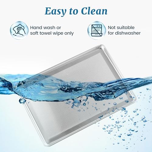 6 Pack Full Size Perforated Aluminum Baking Sheet, 26 x 18 in | NSF, Aluminum Commercial Cookie Sheets, Non-Stick, Oven Safe Up to 500℉ - Image 6