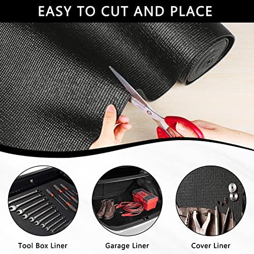 Foam Toolbox Liner Drawer Liner, Non-Slip Shelf Liners 16" W x 193" L Black - Image 2