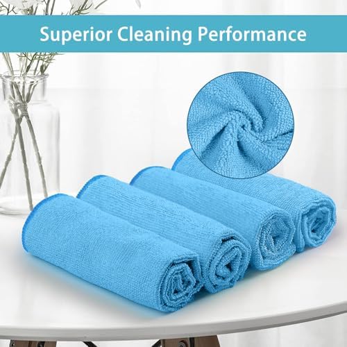 HOMEXCEL 100PK Microfiber Cleaning Cloth, Cleaning Rag for Home, 11.5x11.5 - Image 2