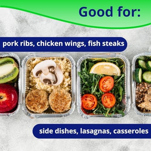 IDL Packaging Full Size Aluminum Steam Table Pans with Lids - Shallow, 21" x 13" x 1.5" (pack of 5) - Disposable Foil Pan for Grilling, Roasting, BBQ, Cooking, Baking, Freezing - Image 6