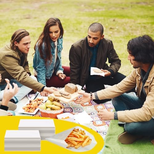 Zubebe 2400 Pcs Paper Sandwich Bags 7 x 6 x 1 Inch Wet Wax Glassine Paper Grease Resistant White Semi Translucent Bags for Bakery Cookies Candy Snacks French Fries - Image 5