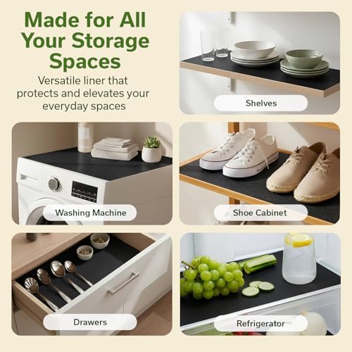 EVALAND Shelf Liner Cabinet Liner Non-Adhesive Drawer Liner 12 in x 33 FT - Image 4