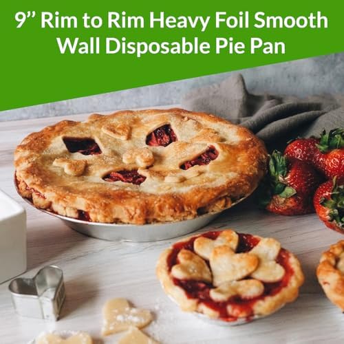 KitchenDance 9 Inch Heavy Duty Aluminum Pie Tins - Oven and Freezer Safe Disposable Pie Pans - Ideal for Restaurants and Bakeries - Reusable and 100% Recyclable Gauge Aluminum - 409 (100, Silver) - Image 7