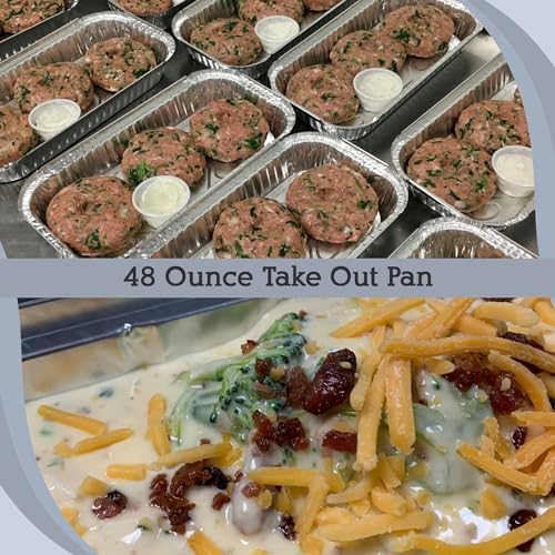 D&W Fine Pack Disposable Aluminum Foil 3 lb. Oblong Food Storage Pans with Board Lids - 48 Ounces - Perfect for Baking, Preparing Food (Pack of 50) - Image 6