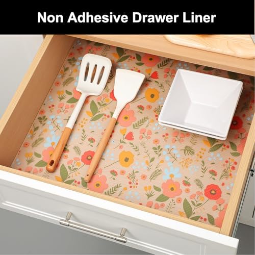 Cooyes Shelf Liner – Premium Non-Adhesive Cabinet & Drawer Liner for Kitchen – Waterproof Shelf Paper with Modern Pattern – Durable EVA Cabinet Mat – Easy to Cut (17.5" W x 240" L) - Image 3