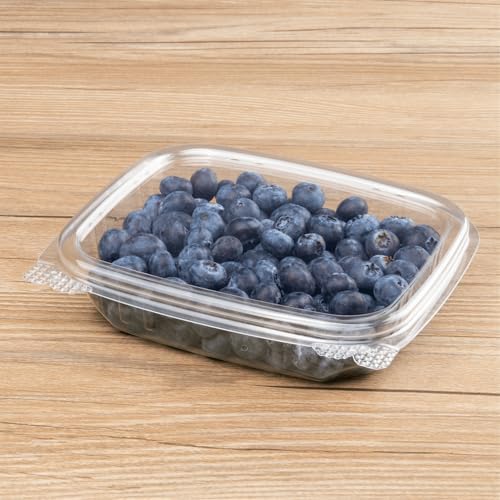 Karat [8oz -200 ct Small Clamshell Containers with Lids, For Berries, Fruits, Nuts, and Home Meal Prep - Clear Plastic Food Containers, Take Out Containers - Image 3